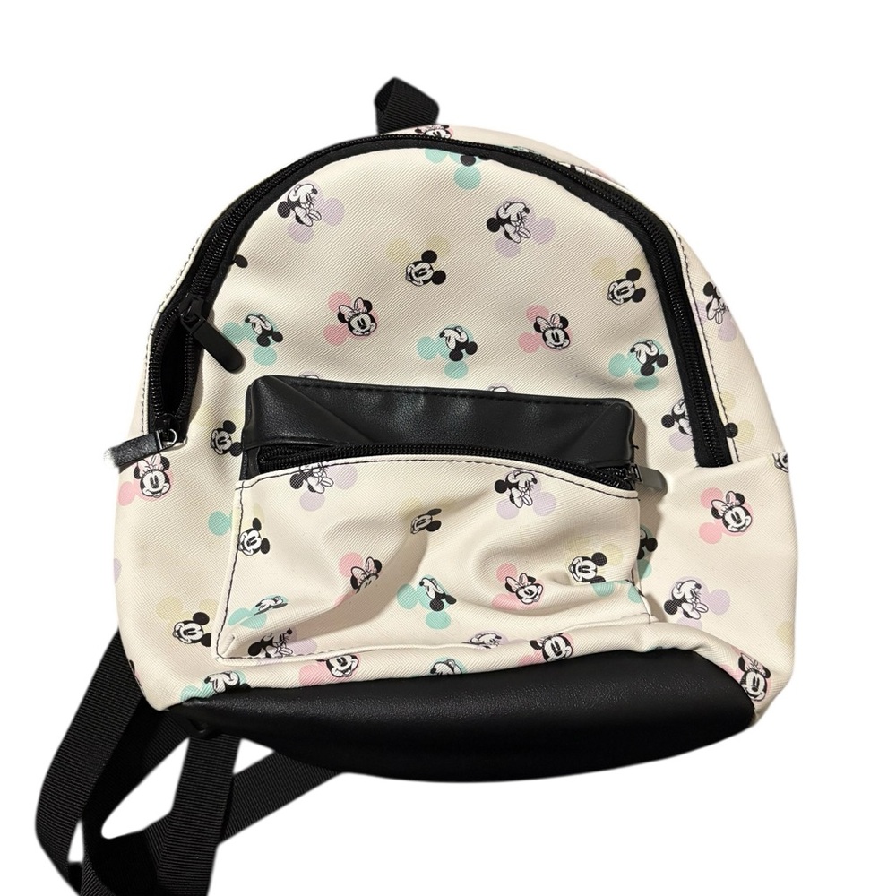 Mickey Mouse and Minnie Mouse Print Backpack